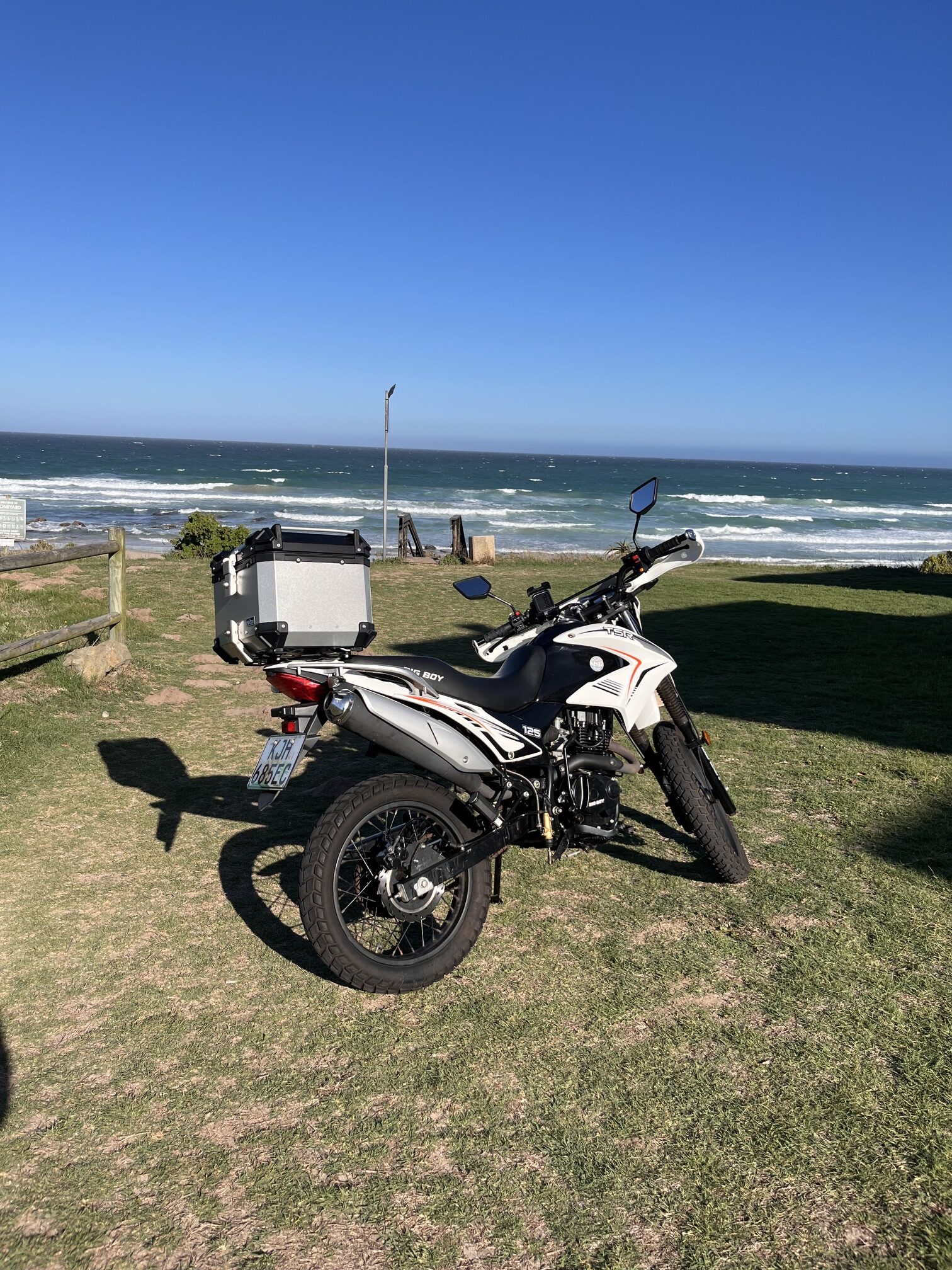 Scooter at the beach in Jeffreys Bay